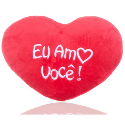 cora o de pel cia 28x36 cm eu amo voc