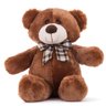 urso de pel cia 40 cm decore marrom com la o