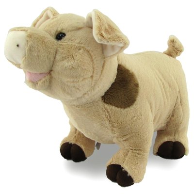 porco de pel cia 30 cm areia com patinha marrom