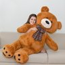 urso de pel cia gigante 1 metro e 50 cm harry marrom frente 3